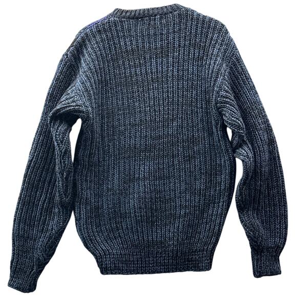 Street Scenes Vintage 80s Geometrics Blue Black Pullover Sweater Men Large - Picture 2 of 7